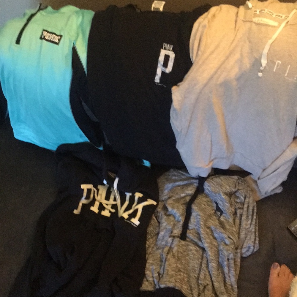 Bundle of Pink Long Sleeves and Hoodies!